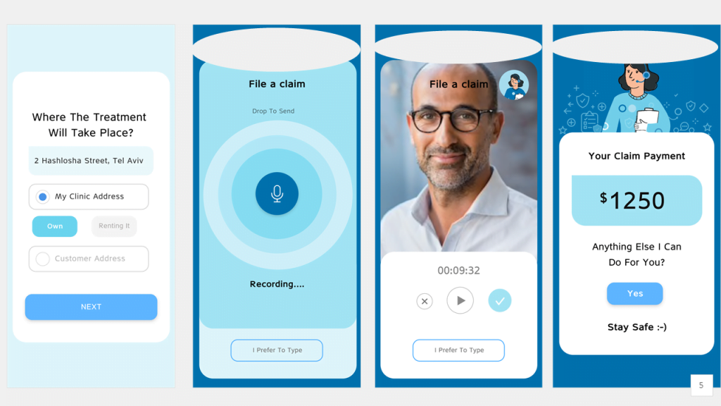 micro insurance application design sketch